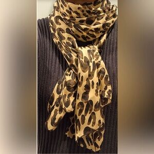 EVOLVE SILKY Ladies long animal print scarf 48”x16”| soft breathable Beautiful